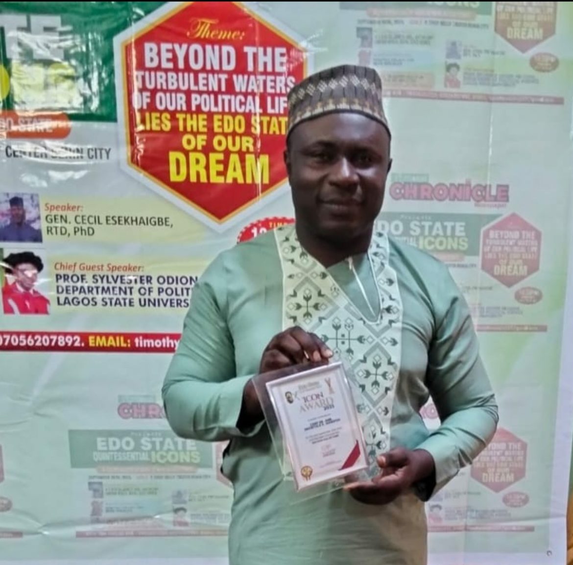 Aigbefoh Inducted into Edo Hall of Fame 2025, Honored with Edo Quintessential Icon Award