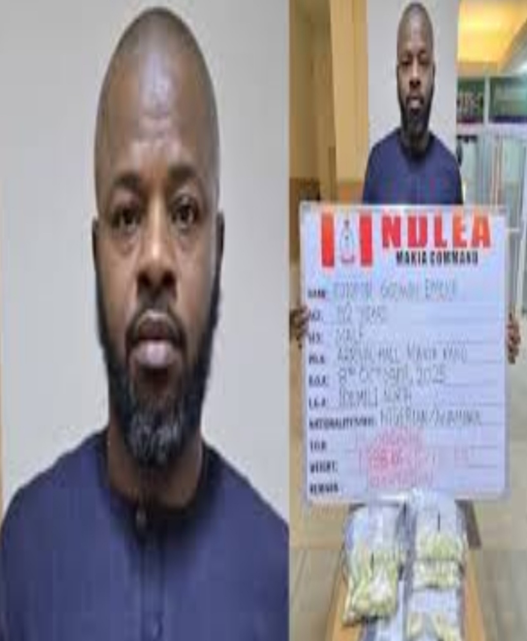 NDLEA arrests businessman with 127 cocaine wraps at Kano Airport