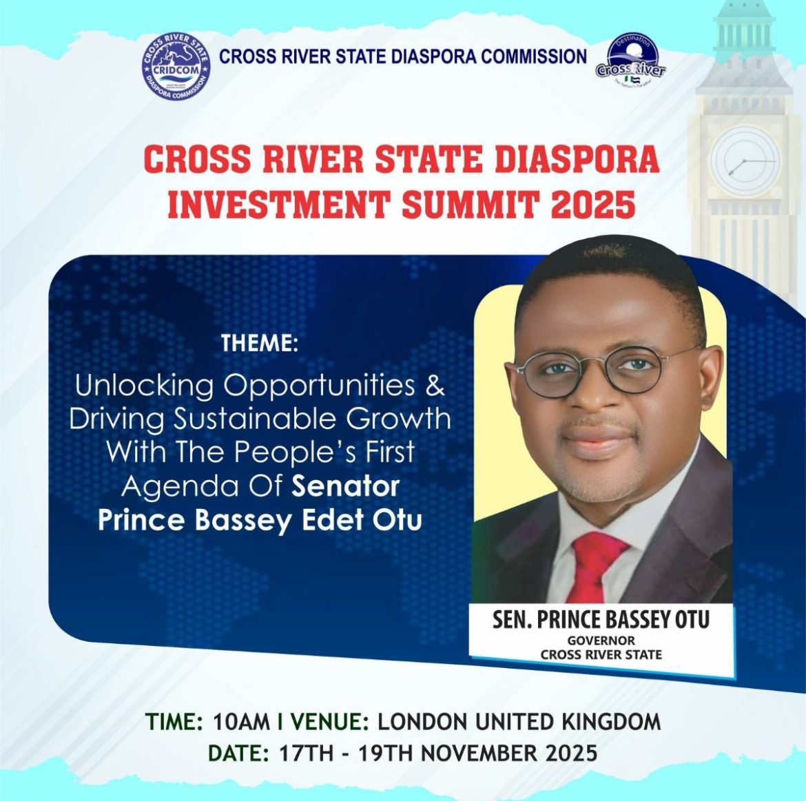Cross River to Host Global Investment Summit in London, Targets Diaspora and Foreign Investors