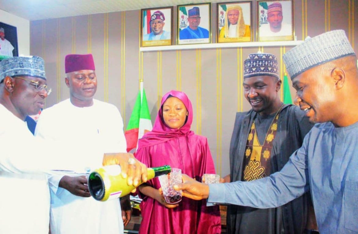 Nasarawa Assembly members celebrate with Hon. Jagaban on his 43rd birthday
