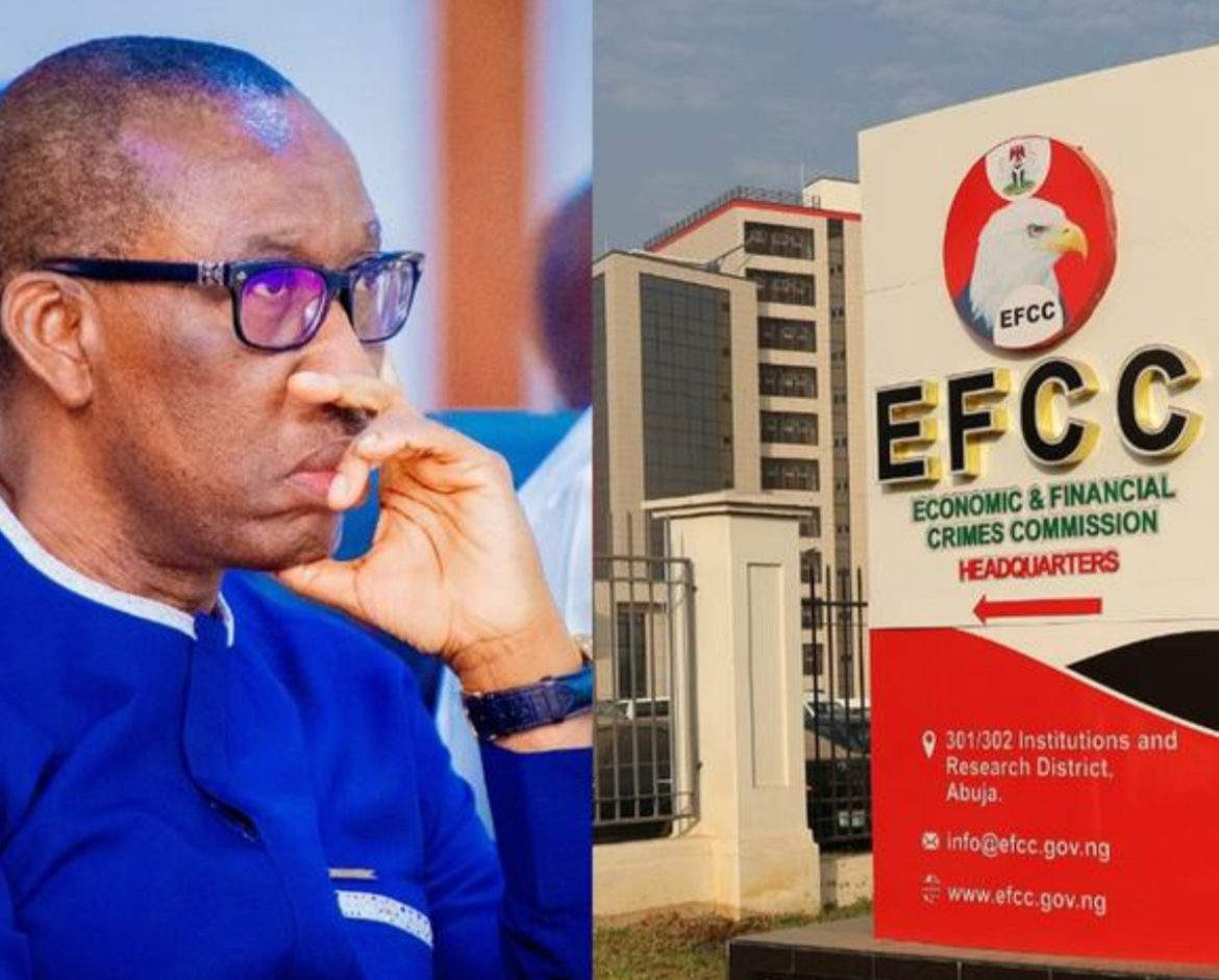 Okowa Spotted at EFCC Lagos Office Amid N1.3trn Investigation