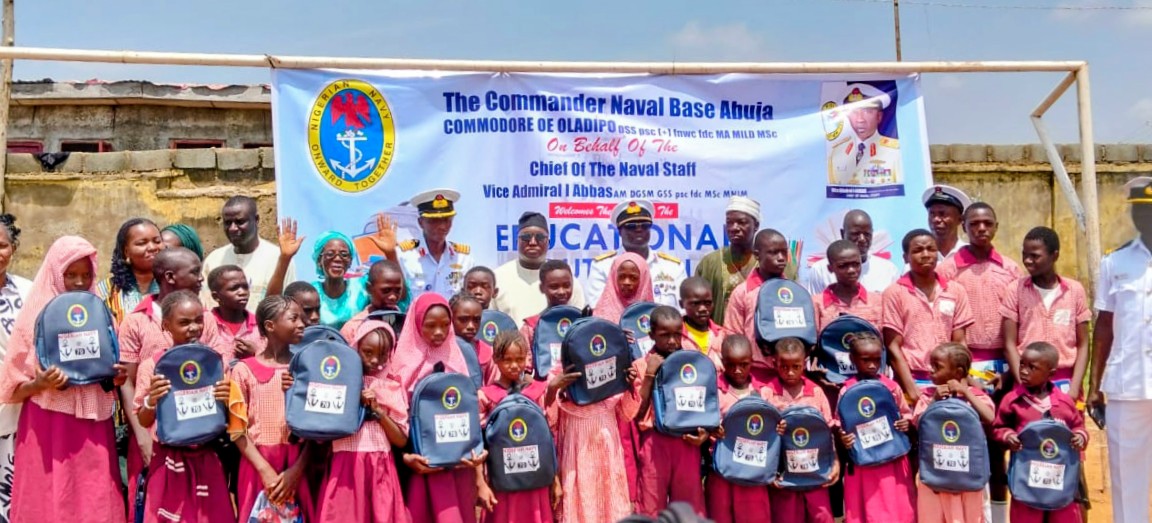 Navy@70: Naval Base Abuja boosts FCT school with educational materials