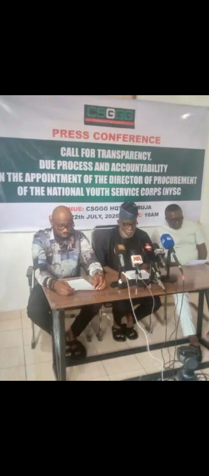 CSO urges NYSC to ensure due process in procurement director appointment